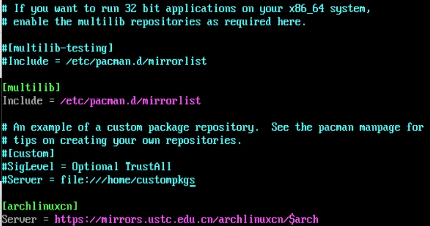 使用[archlinuxcn]仓库